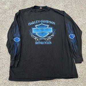 2004 Harley Davidson black long sleeve t shirt size 2XL
